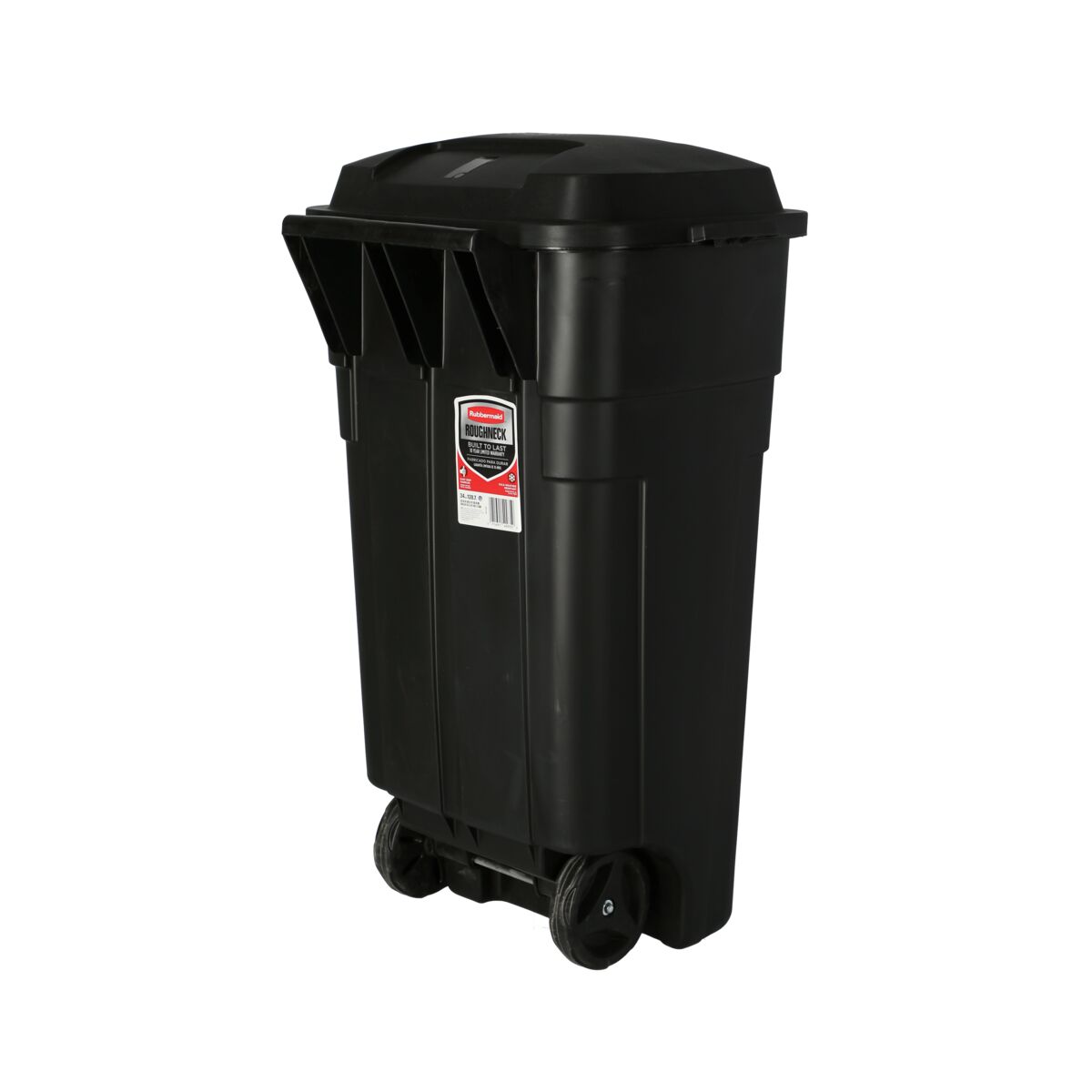 Rubbermaid Big Trash Can with Wheels Black 34gal FG28980BLA